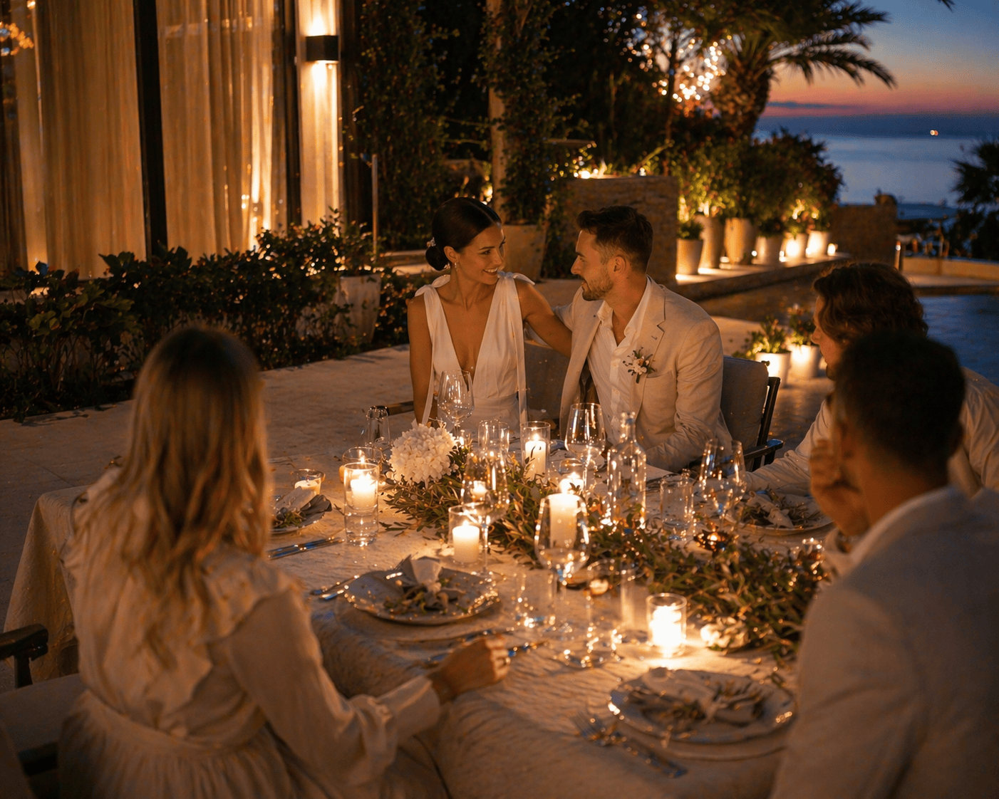 Свадебный ужин на приватной вилле в Сочи